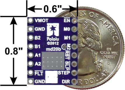 Pololu DRV8825 Stepmotor Driver Carrier, Hochstrom (Header Pins verlötet) 2982