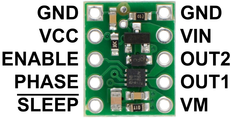 Pololu DRV8838 Single Brushed DC Motor Driver Carrier 2990