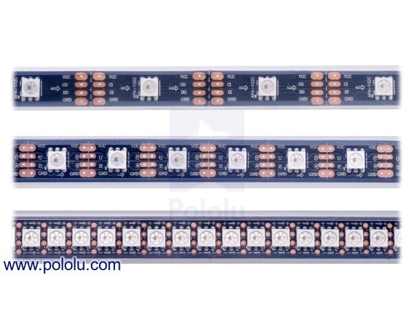 Pololu Adresserbar højdens RGB 72-LED Strip 5V 0.5m SK9822 3091