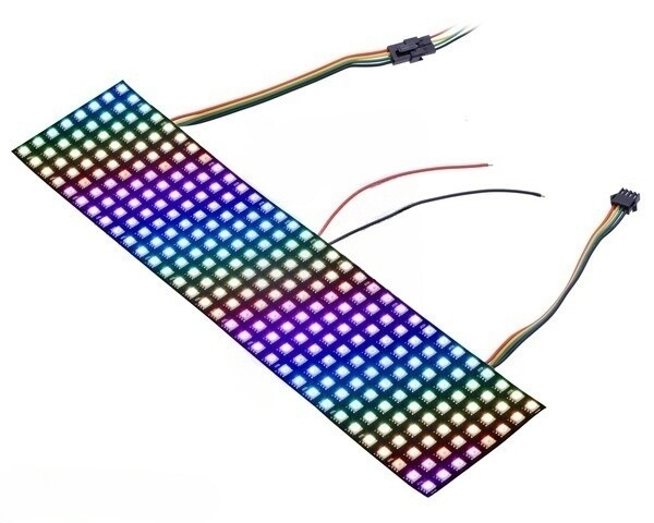 Pololu Adresserbar RGB 8x32-LED Fleksibelt panel 5V 10mm Gitter SK9822 3094