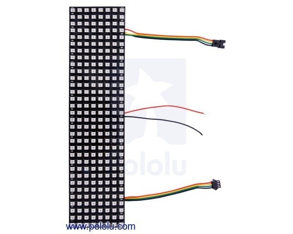 Pololu Adresserbar RGB 8x32-LED Fleksibelt panel 5V 10mm Gitter SK9822 3094