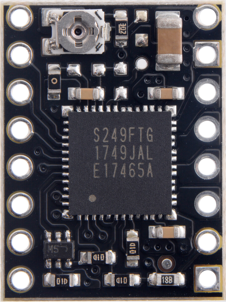 Pololu TB67S249FTG Kompakt Stepmotor Driver med Header Pins, solideret 3097