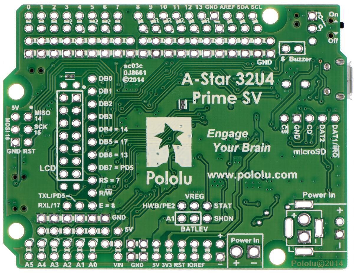 Pololu A-Star 32U4 Prime SV microSD med LCD 3115