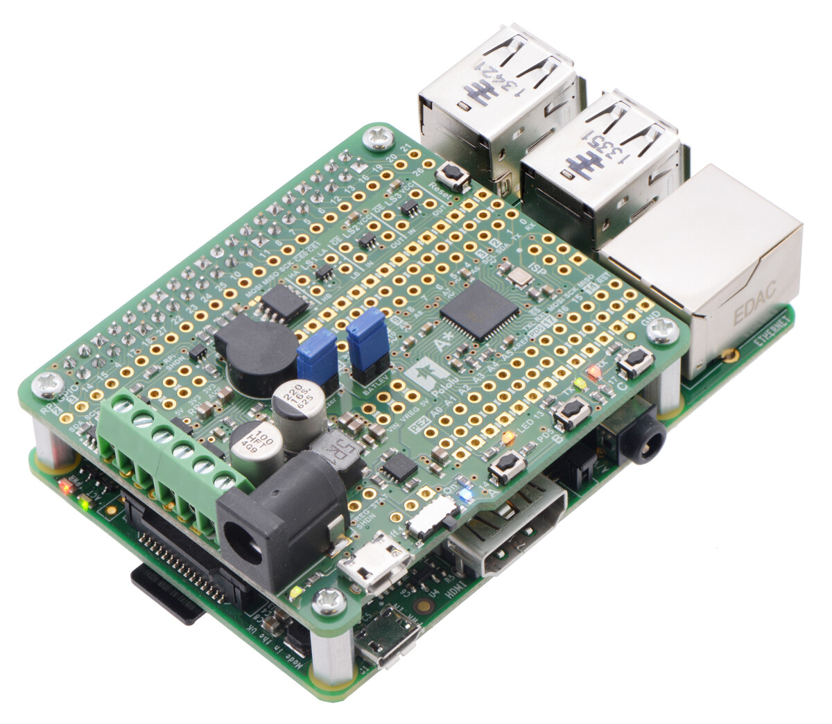 Pololu A-Star 32U4 Robot Controller SV med Raspberry Pi bro (Kun SMT-komponenter) 3118