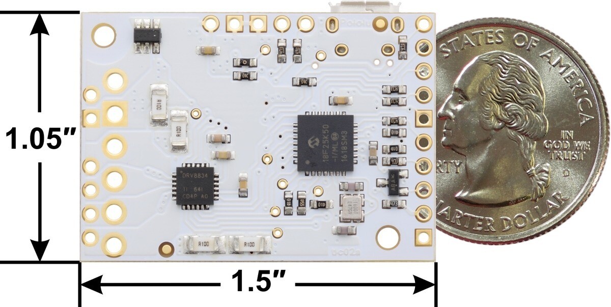 Pololu Tic T834 USB Multi-Interface Steppermotorcontroller (Kontakter lodet) 3132