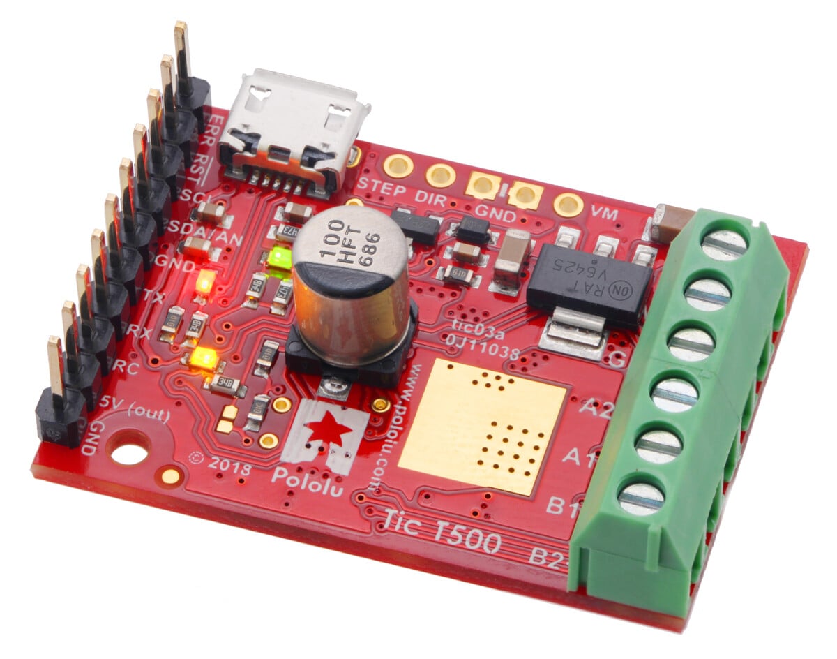 Pololu Tic T500 USB Multi-Interface Steppermotorcontroller (Kontakter lodet) 3134