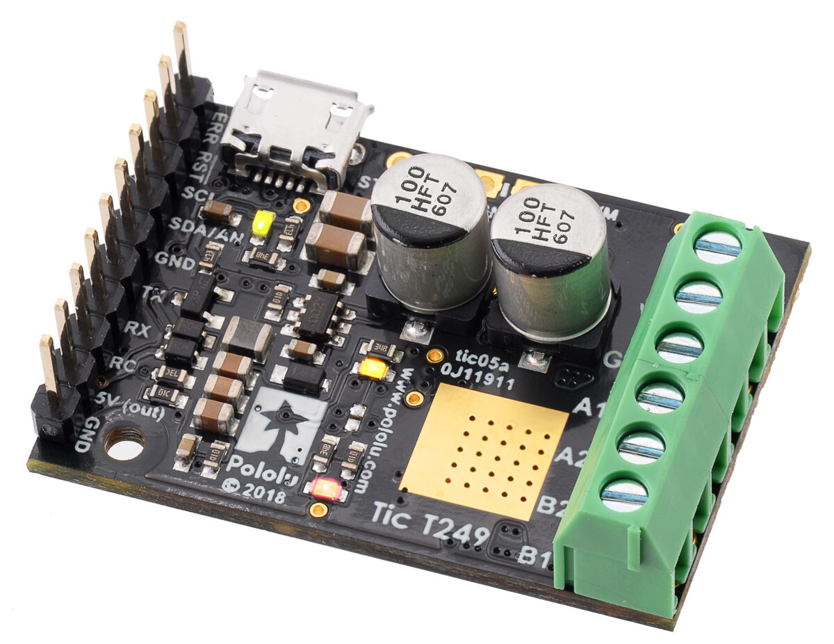 Pololu Tic T249 USB Multi-Interface Steppermotorcontroller (Kontakter lodet) 3138