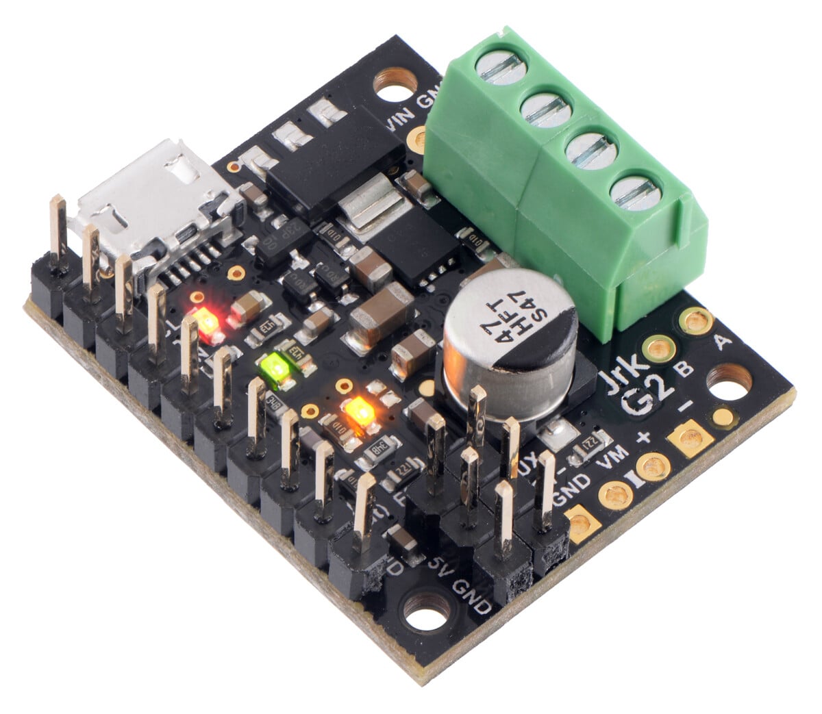 Pololu Jrk G2 21V3 USB Motor Controller med feedback (Kontakter loddet) 3143