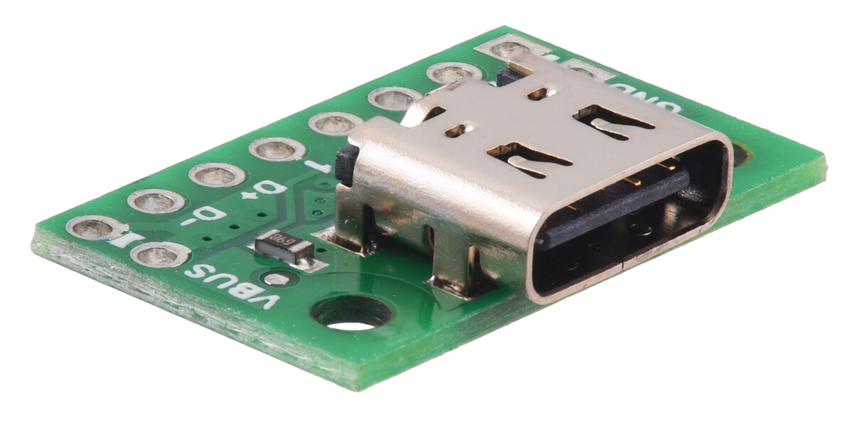 Pololu USB 2.0 Type-C Connector Breakout Board (usb07b) 3411