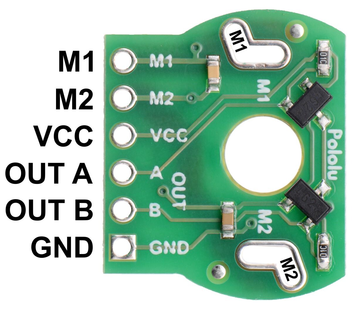 Pololu Magnetisk encoder-sæt til 20D mm metalgearmotorer, 20 CPR, 2.7-18V 3499