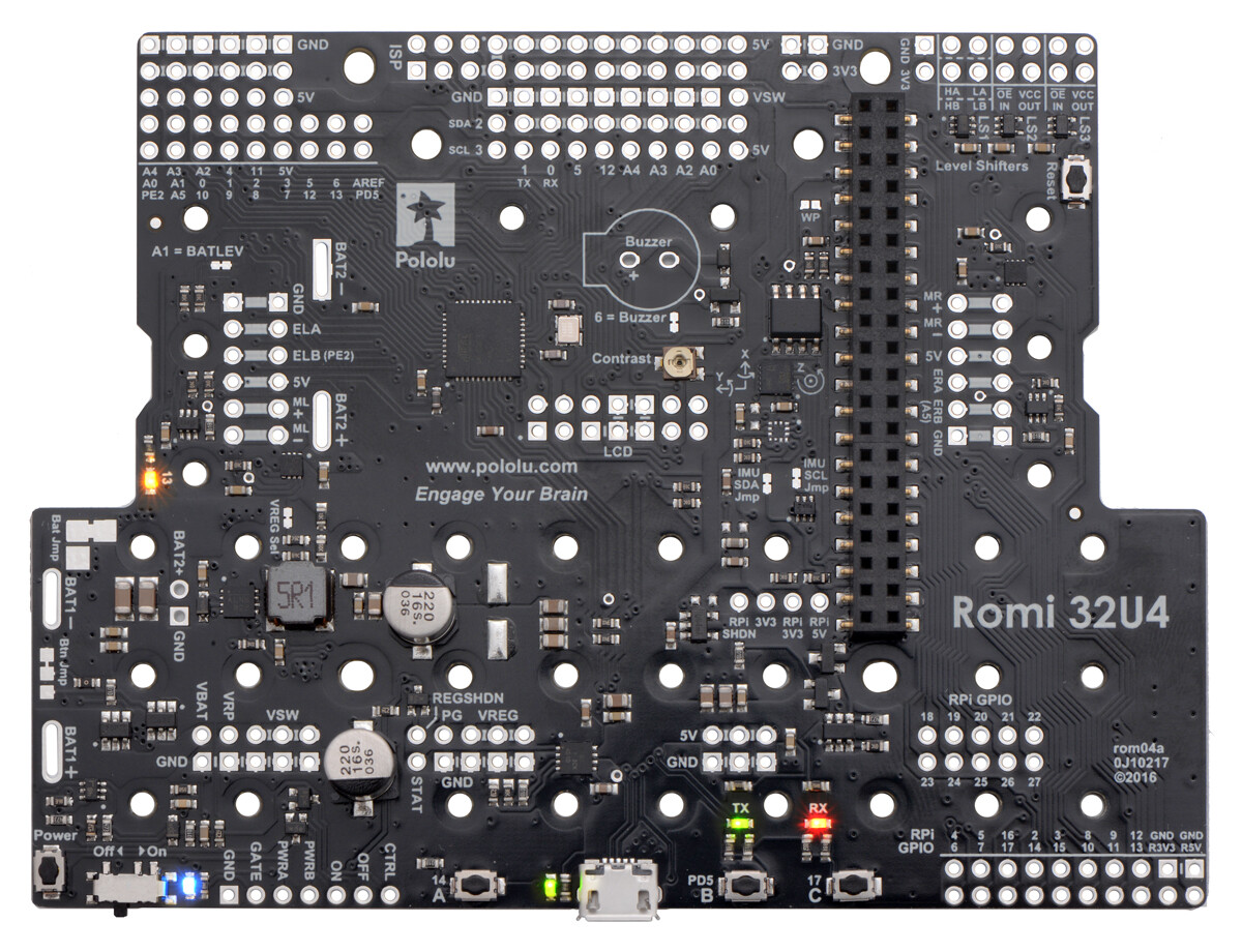 Pololu Romi 32U4 Kontrolkort ATmega32U4 Arduino-kompatibel 3544
