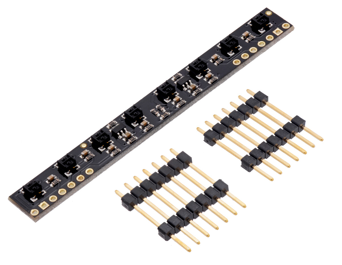 Pololu 8-Kanal QTRX Sensor Array til Romi/TI-RSLK MAX (Header ikke loddet) 3545