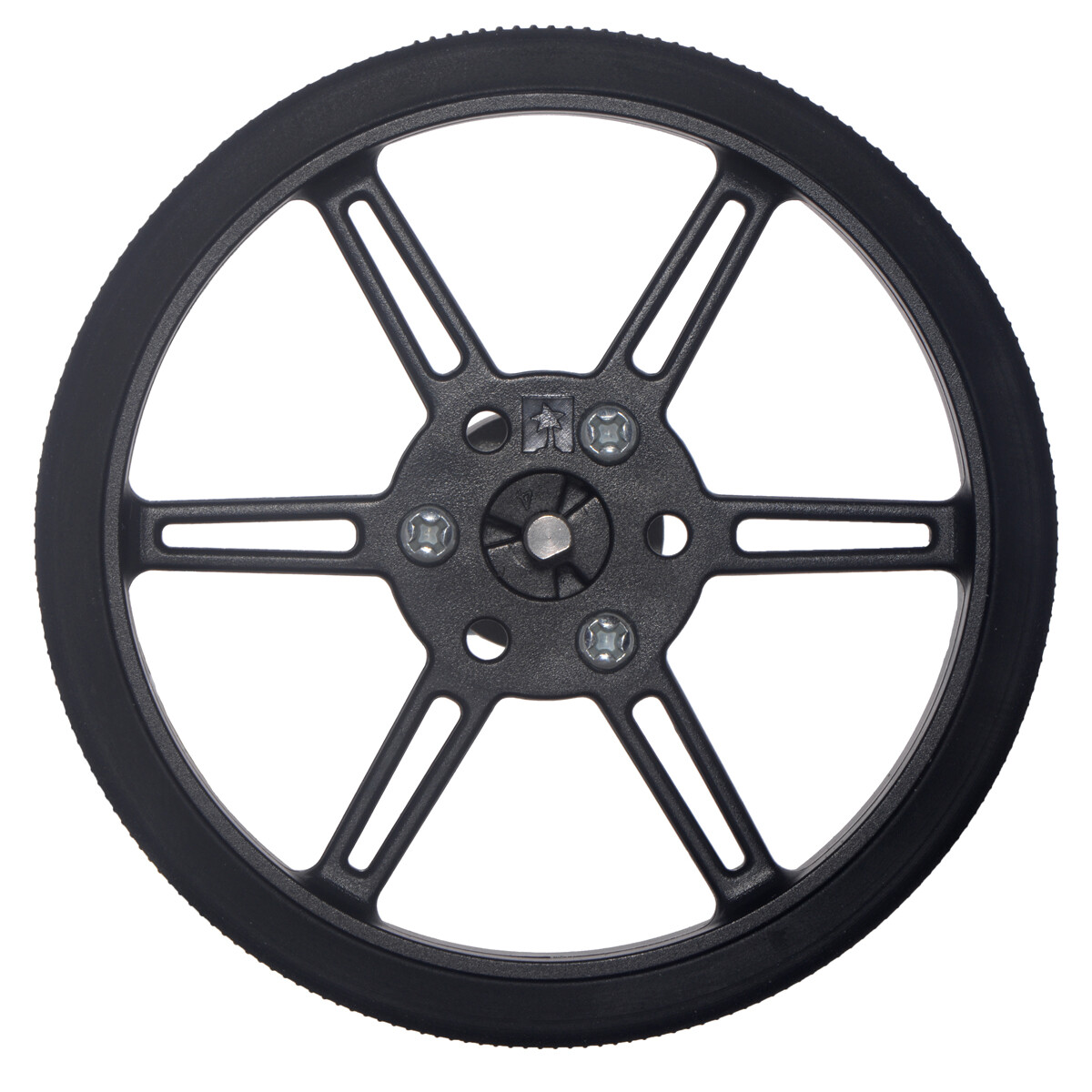 Pololu Multi-Hub hjul med indsats til 3mm og 4mm aksler - 80x10mm, sort, 2-pak 3690