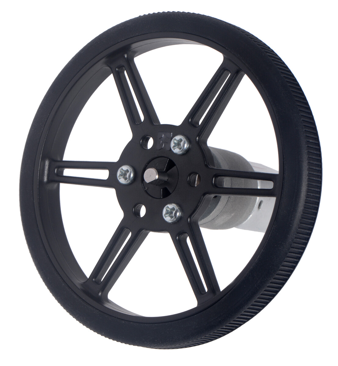 Pololu Multi-Hub hjul med indsats til 3mm og 4mm aksler - 80x10mm, sort, 2-pak 3690