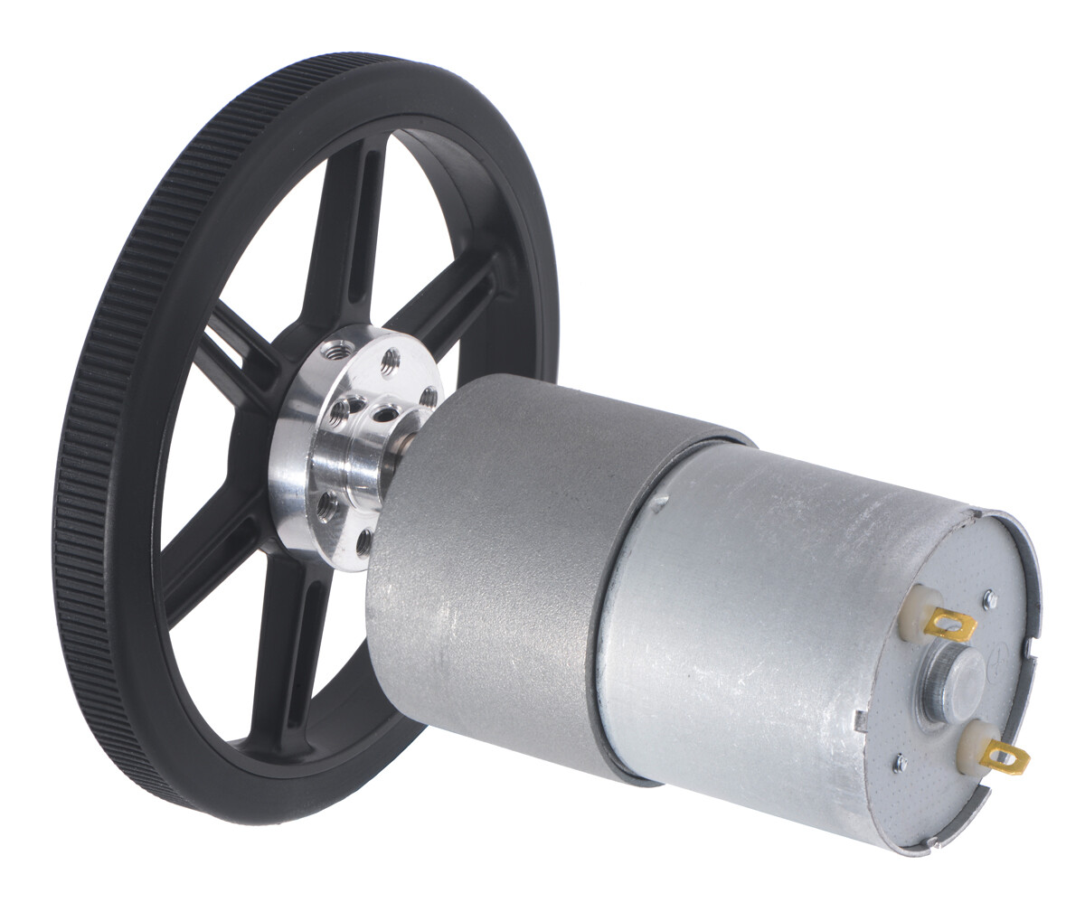 Pololu Multi-Hub hjul med indsats til 3mm og 4mm aksler - 80x10mm, sort, 2-pak 3690