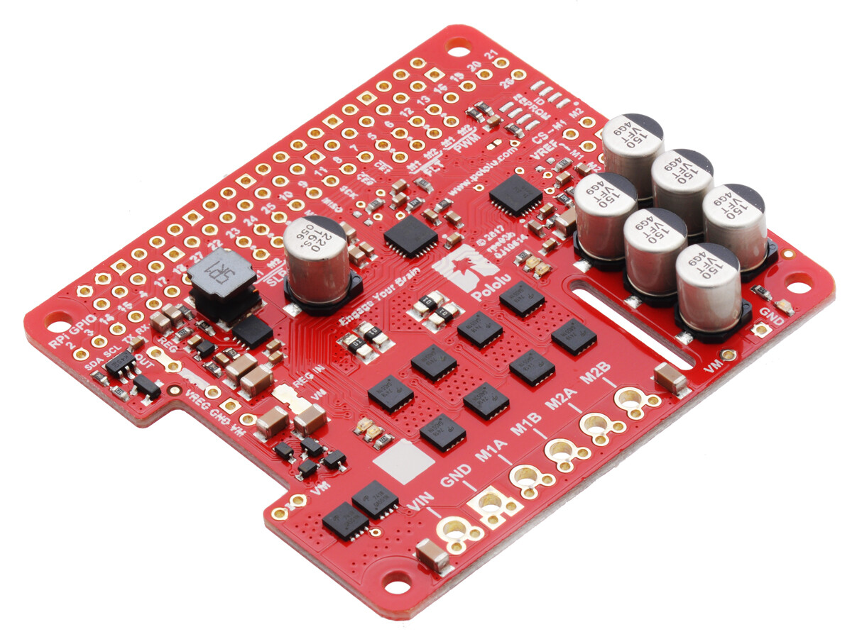 Pololu Dual G2 High-Power Motor Driver 18V18 for Raspberry Pi (Delvist sæt) 3750