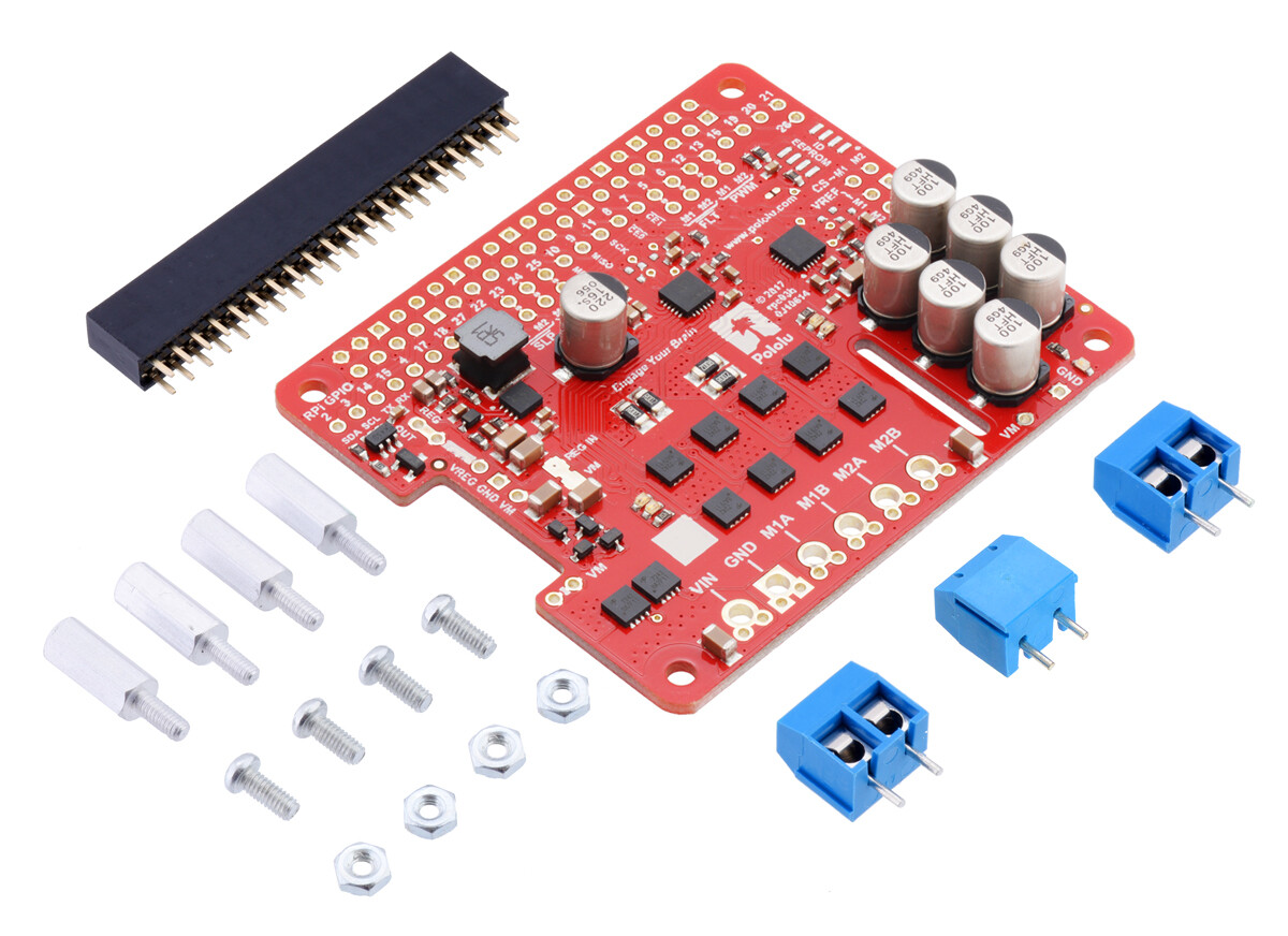 Pololu Dual G2 High-Power Motor Driver 24V14 til Raspberry Pi (Delvist sæt) 3752