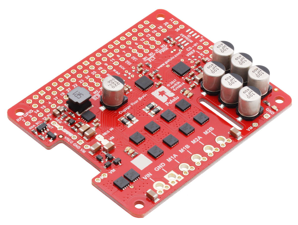 Pololu Dual G2 High-Power Motor Driver 24V14 til Raspberry Pi (Delvist sæt) 3752
