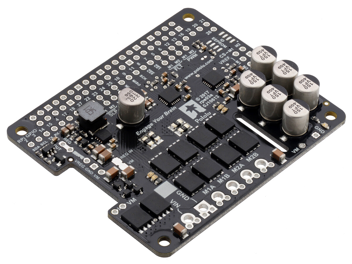 Pololu Dual G2 High-Power Motor Driver 18V 22A til Raspberry Pi (Delvist sæt) 3754