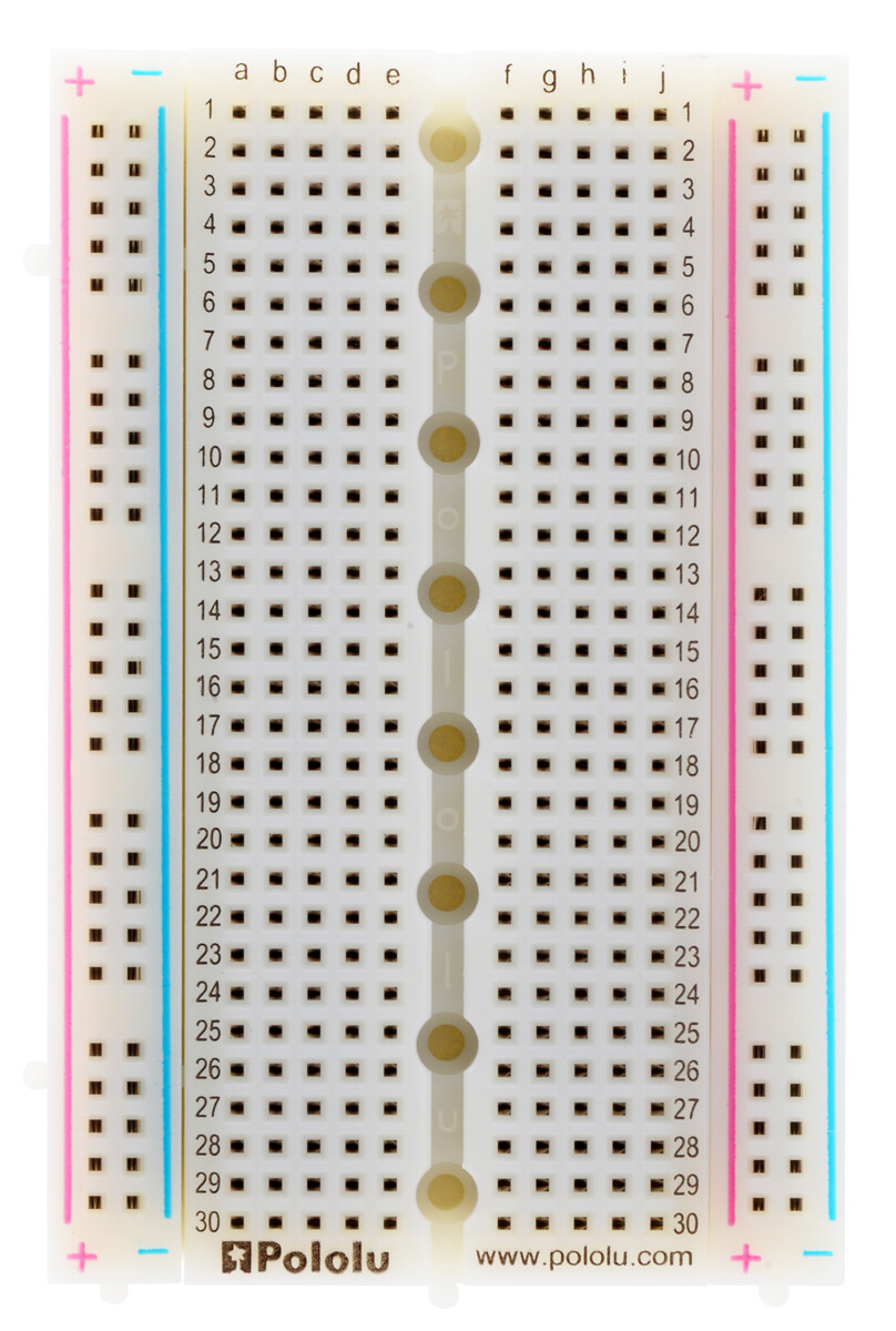 Pololu 400-Punkt breadboard med monteringshuller 4000