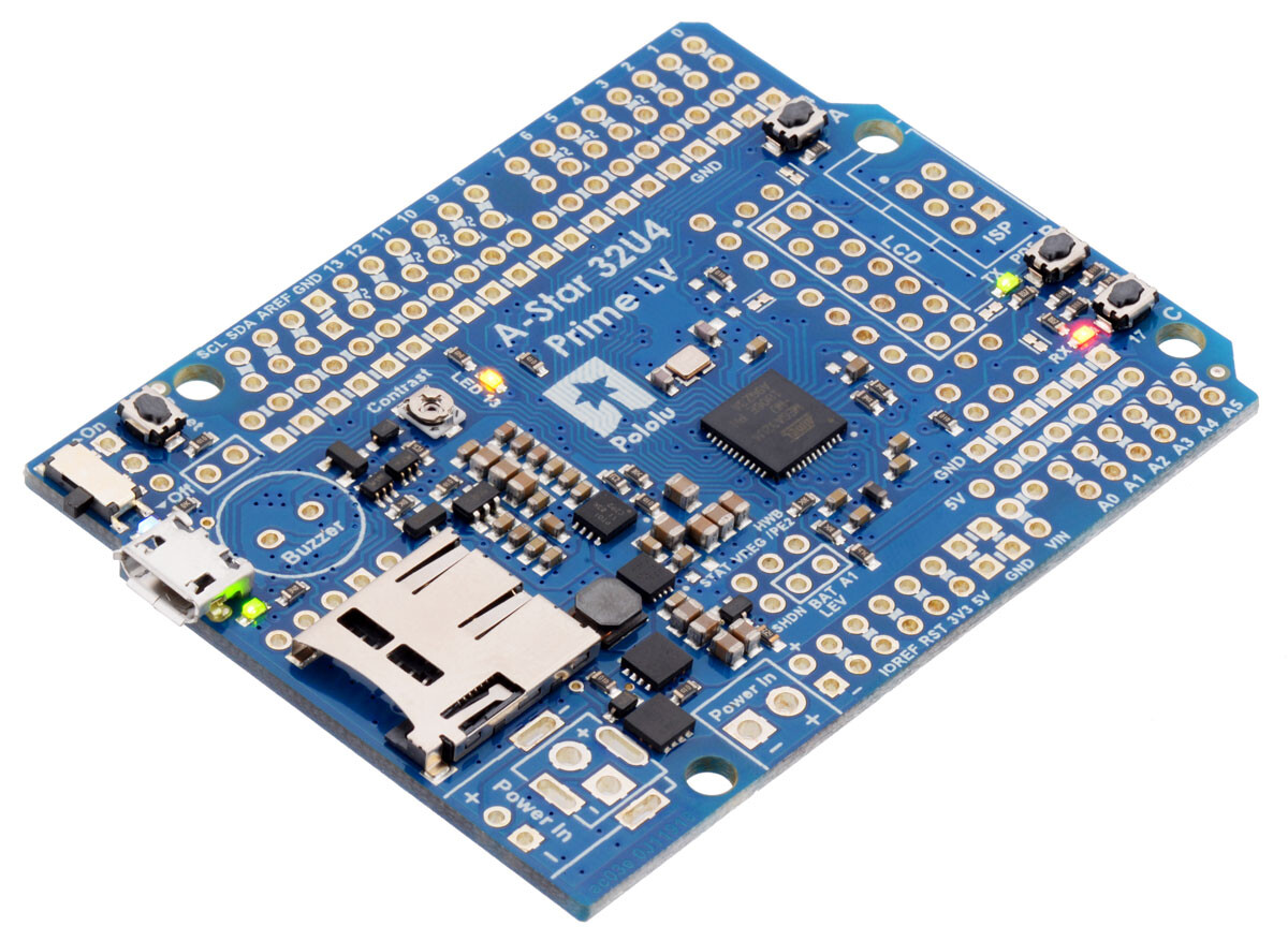 Pololu A-Star 32U4 Prime LV microSD (Kun SMT-komponenter) 4006