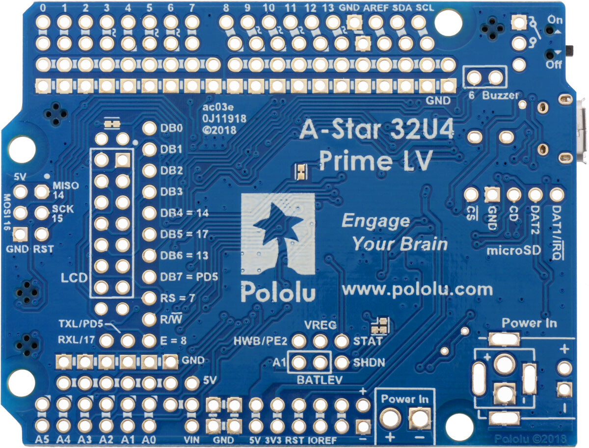 Pololu A-Star 32U4 Prime LV 4007