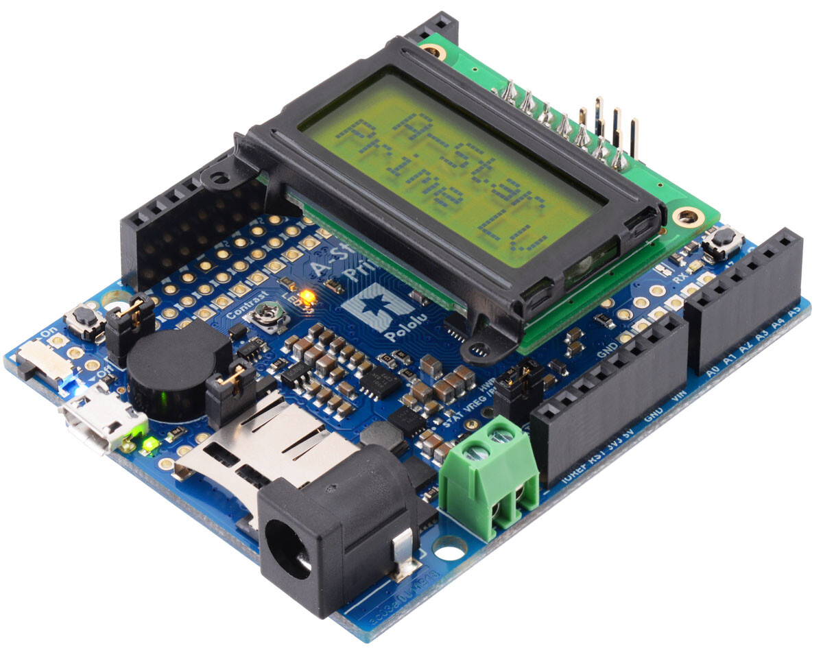 Pololu A-Star 32U4 Prime LV microSD med LCD 4009