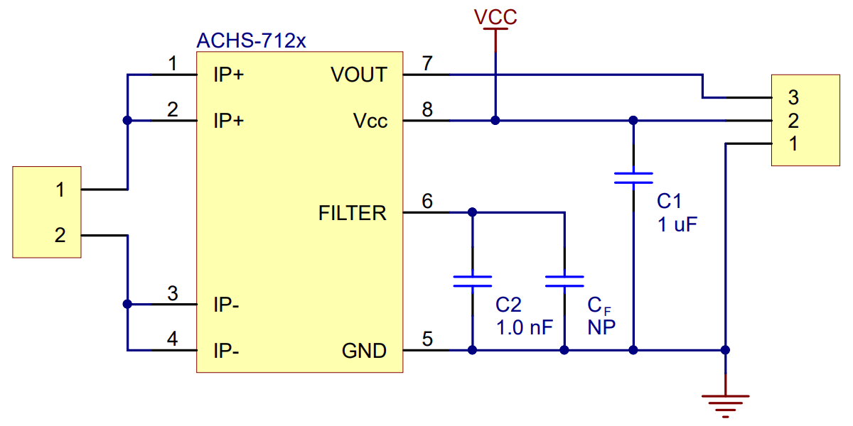 Pololu ACHS-7123 Strømsensor Carrier -30A til +30A 4032