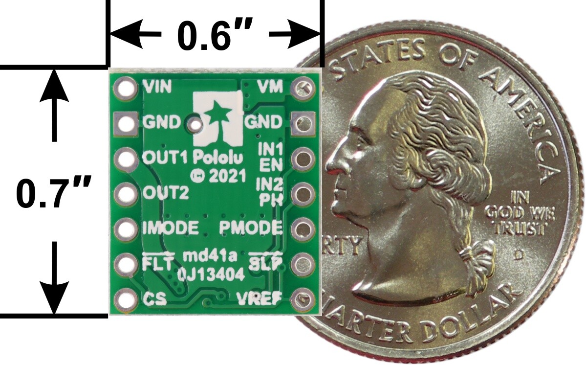 Pololu DRV8874 Single Brushed DC Motor Driver Carrier 4035