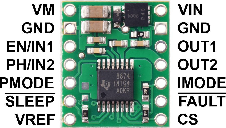Pololu DRV8874 Single Brushed DC Motor Driver Carrier 4035