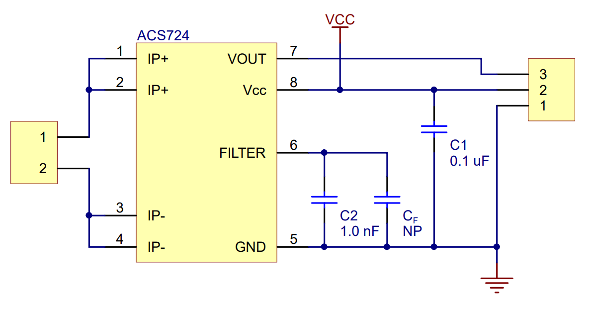 Pololu ACS724 Strømsensor Carrier -5A til +5A 4041