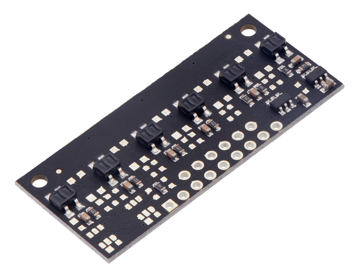 Pololu QTR-MD-06RC Refleksensorarray: 6-kanaler, 8 mm pitch, RC output 4146