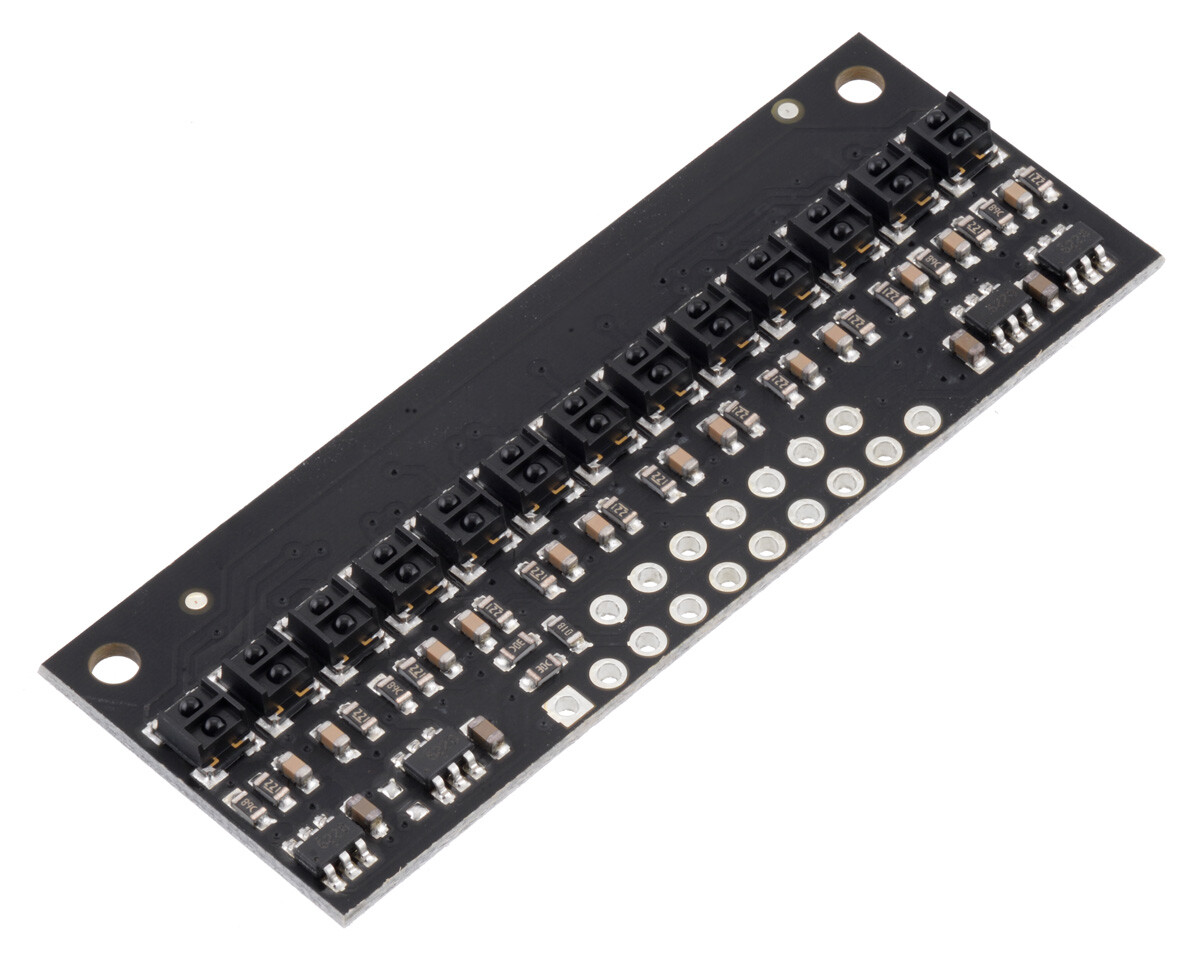 Pololu QTRX-HD-13RC Refleksensor Array: 13-kanal, 4 mm pitch, RC output, lav strøm 4313