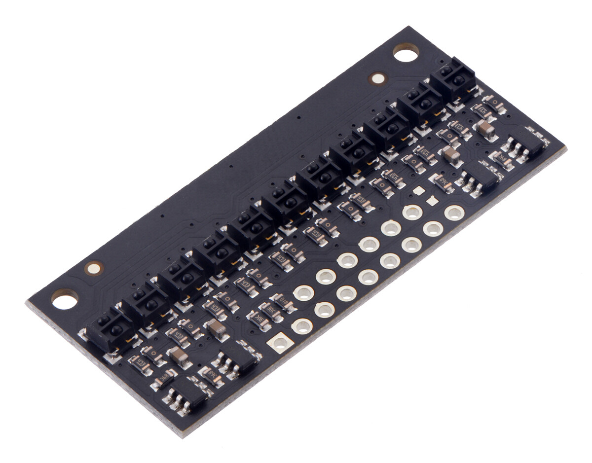 Pololu QTRX-HD-11A Refleksensor Array: 11-kanal, 4 mm pitch, analogt output, lav strøm 4411