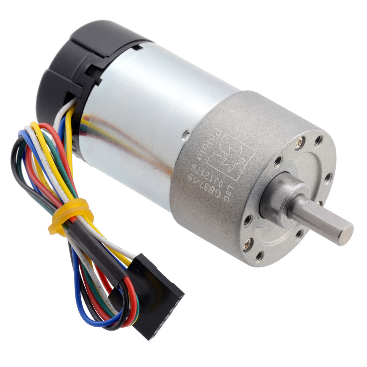 Pololu 19:1 Metal Gearmotor 37Dx68L mm 24V med 64 CPR Encoder (Helikal tandhjul) 4691