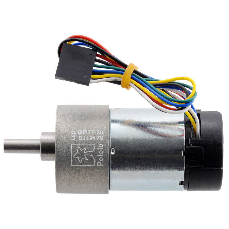 Pololu 30:1 Metallgearmotor 37x68 mm, 24V med 64 CPR encoder (Helikal gear), artikelnummer 4692