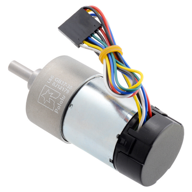 Pololu 30:1 Metallgearmotor 37x68 mm, 24V med 64 CPR encoder (Helikal gear), artikelnummer 4692