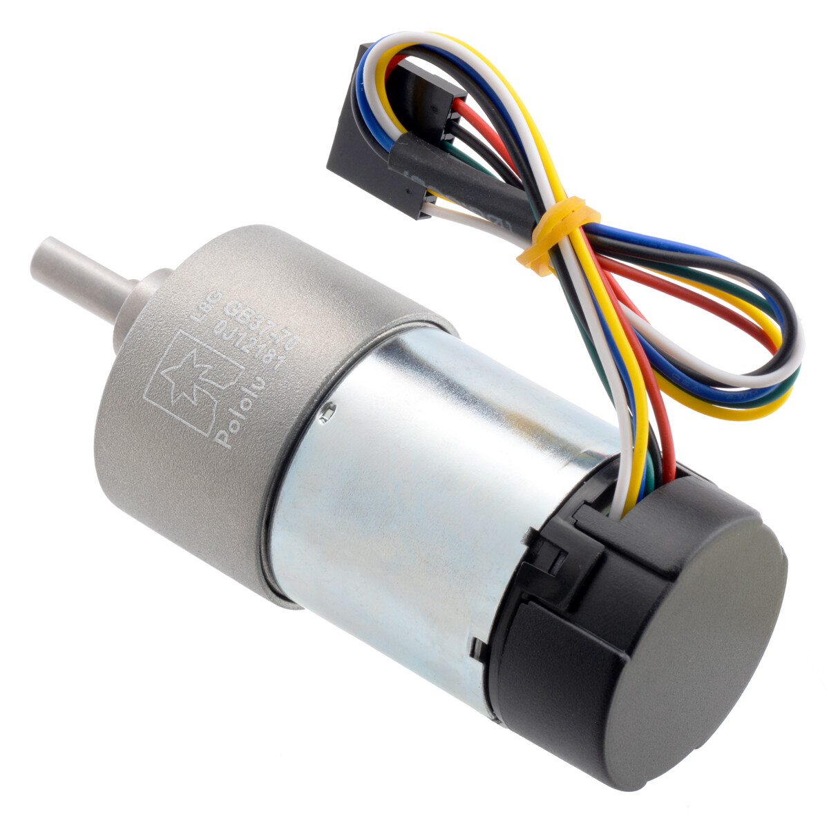 Pololu 70:1 Metallgearmotor 37x70 mm, 24V med 64 CPR encoder (Helikal gear), artikelnummer 4694