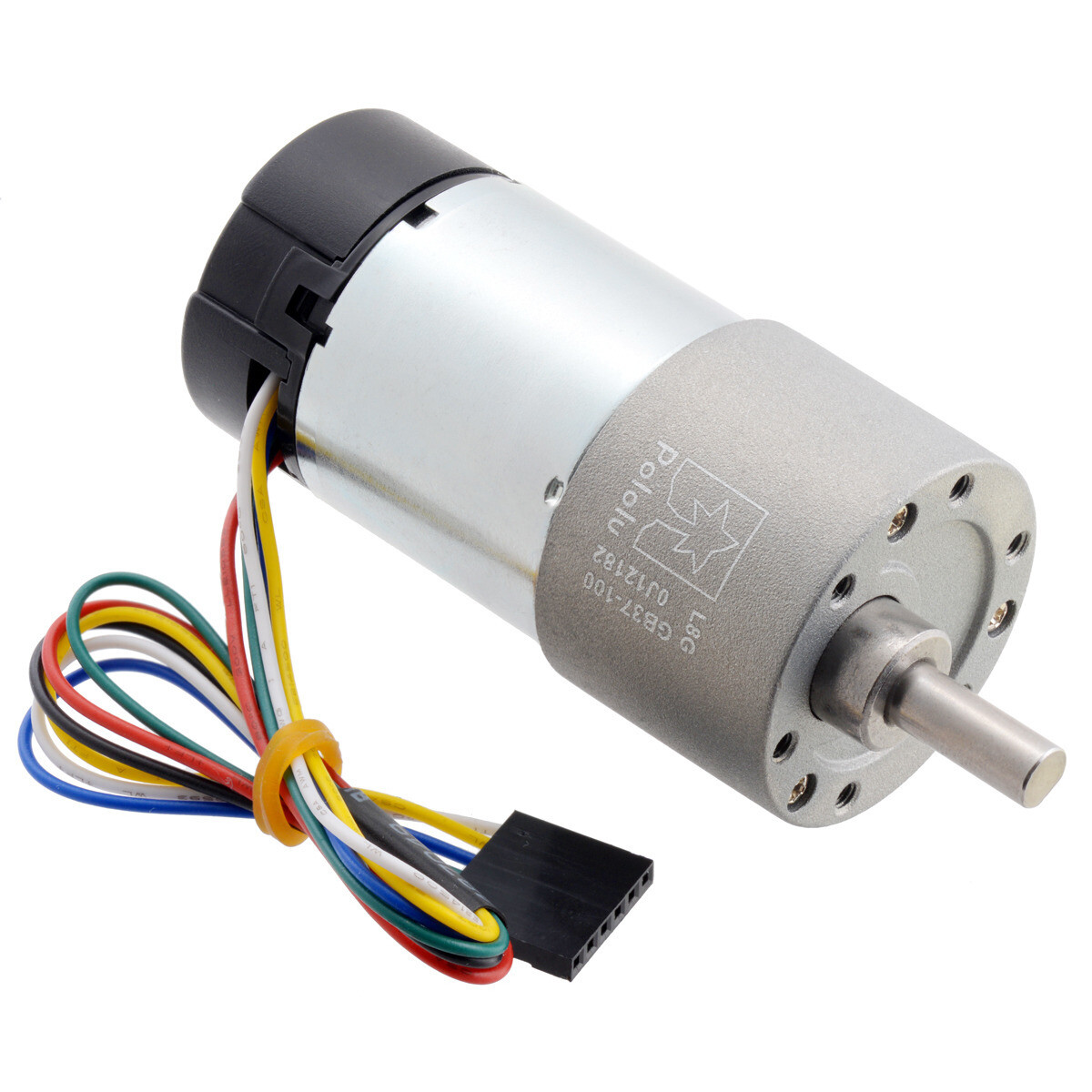 Pololu 100:1 Metallgearmotor 37x73 L mm 24V med 64 CPR encoder (Helikal gear) 4695