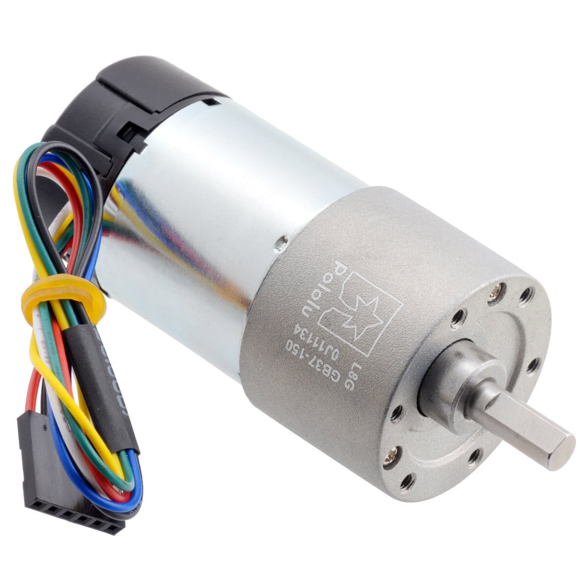 Pololu 150:1 Metallgearmotor 37x73 L mm 24V med 64 CPR encoder (Helikal gear) 4697
