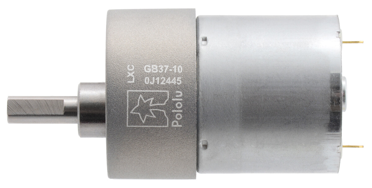 Pololu 10:1 Metal Gearmotor 37Dx50L mm 12V (Helical Pinion) 4748