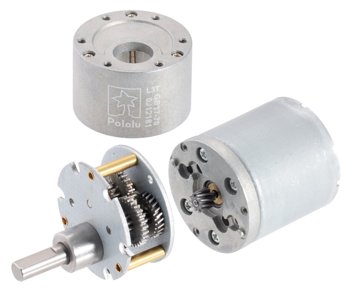 Pololu 12V Motor med 64 CPR encoder til Metal Gearmotorer 37D mm