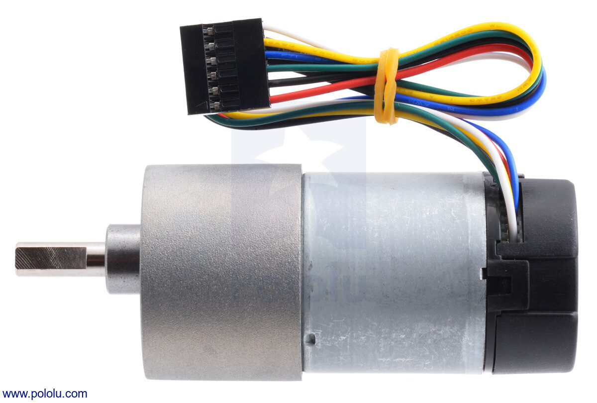 Pololu 131:1 Metal Gearmotor 37Dx73L mm 12V med 64CPR Encoder (Helikal gear) 4756