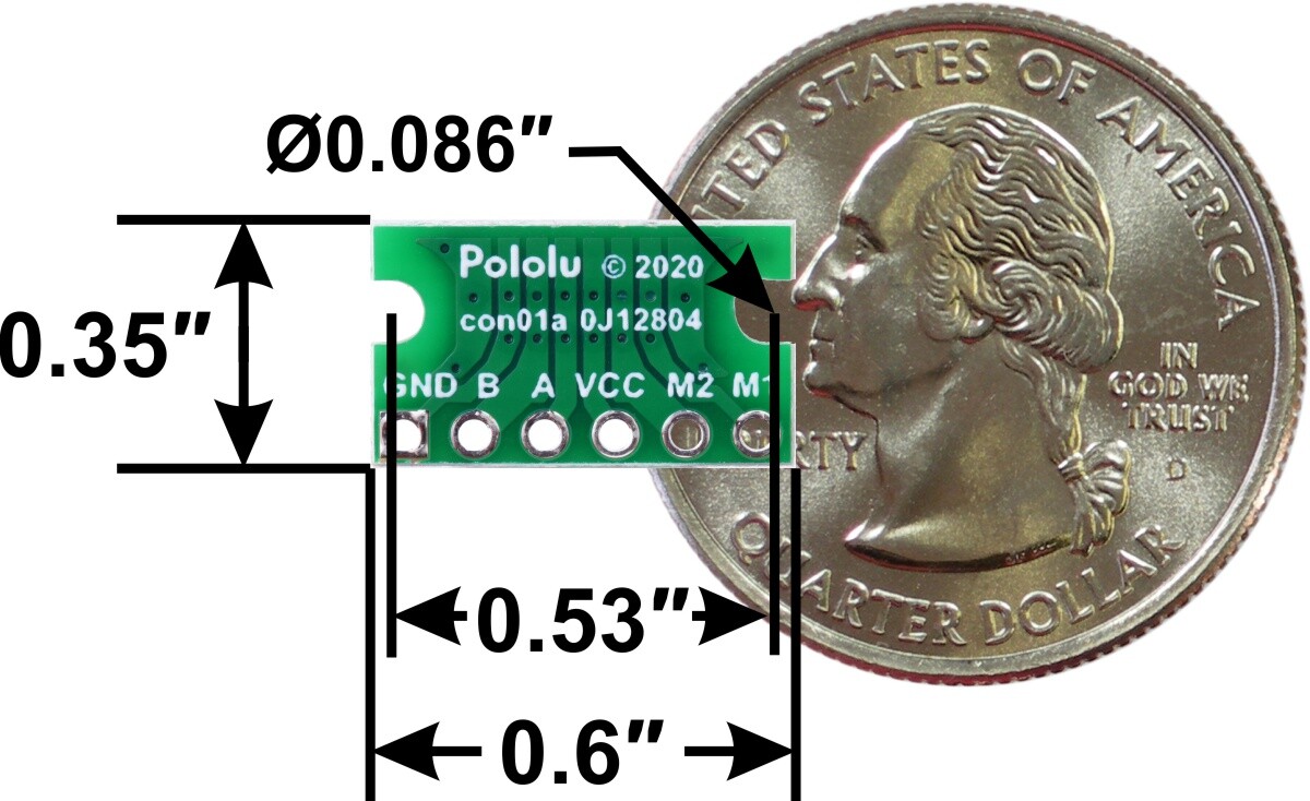 Pololu Breakout for JST SH-stil connector, 6-ben mandlig topåbning (individuelt pakket) 4770