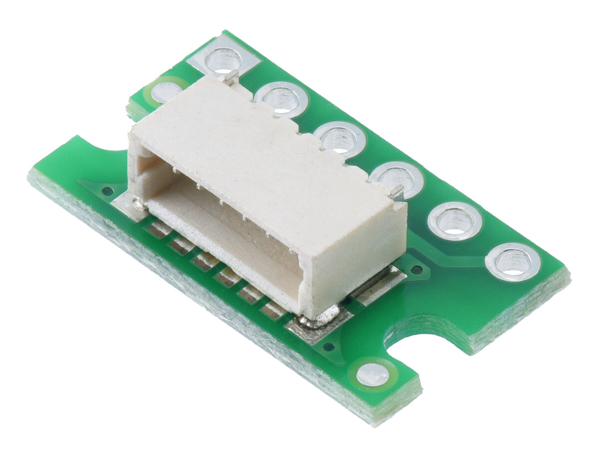 Pololu Breakout for JST SH-Style Connector, 6-Pin hanvend med sideindgang (individuelt emballeret) 4772