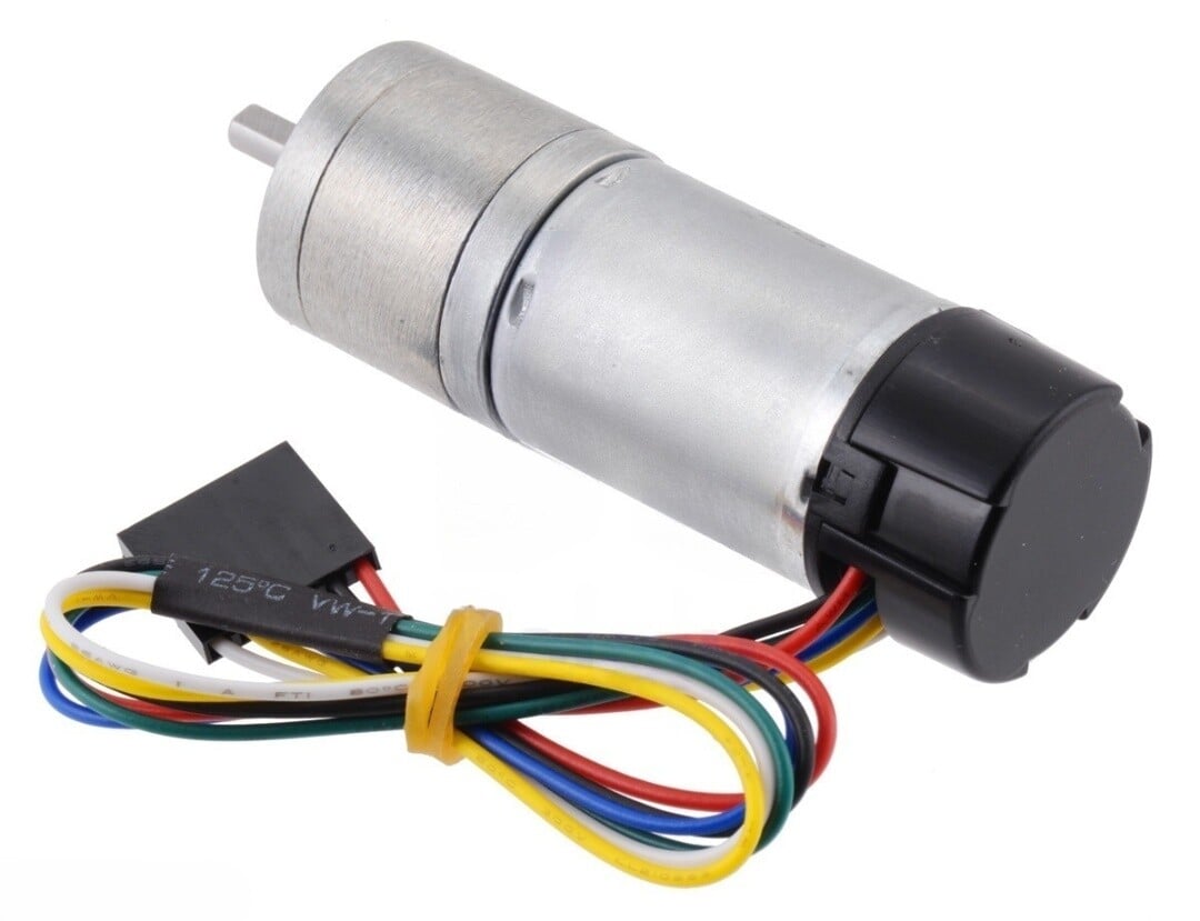Pololu 4,4:1 Metal Gear Motor 25x63L mm HP 6V med 48 CPR encoder 4801