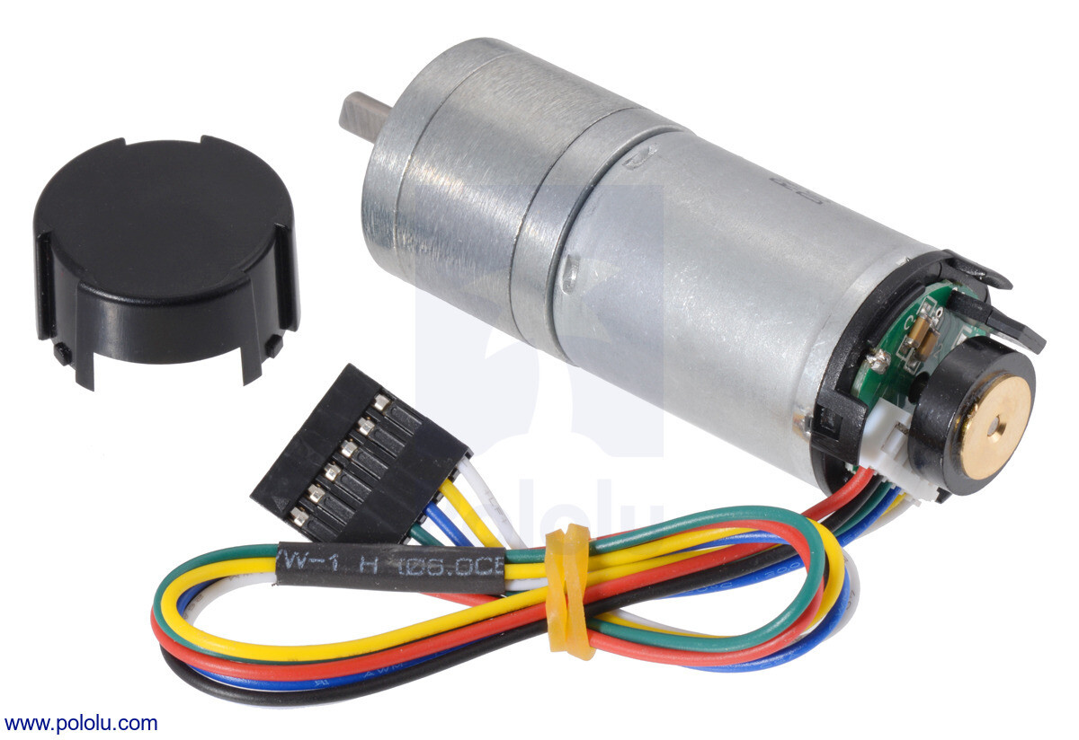 Pololu 4,4:1 Metal Gear Motor 25x63L mm HP 6V med 48 CPR encoder 4801
