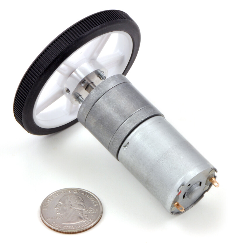 Pololu 20,4:1 Metal Gearmotor 25x65 mm HP 6V med 48 CPR encoder 4803