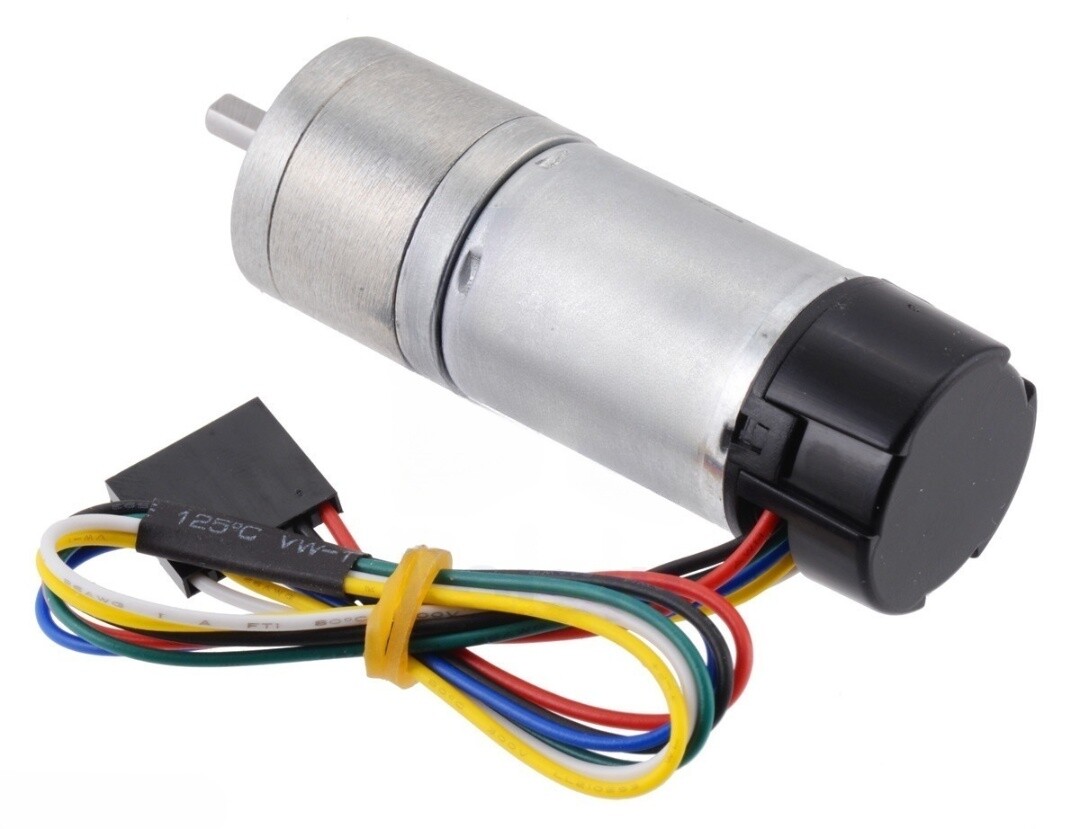 Pololu 99:1 Metal Gear Motor 25x69 L mm LP 6V med 48 CPR encoder 4827