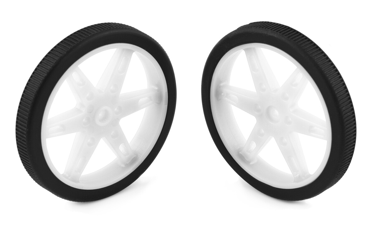 Pololu hjul til Micro Servo Splines (20T, 4,8 mm) - 60x8 mm, hvidt, 2-pak 4914